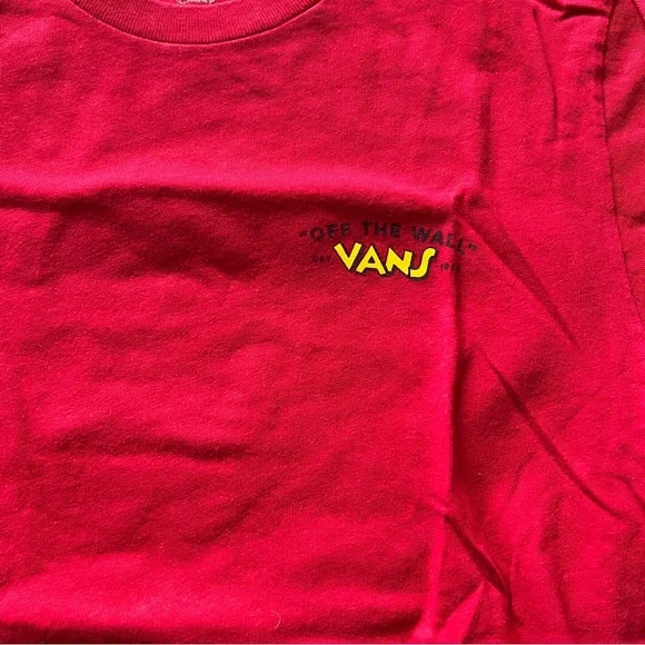 Vans x Disney Kids Red The Original Mickey Mouse Graphic T Shirt Size 4/Small - Picture 3 of 6